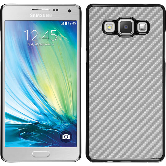 Hardcase für Samsung Galaxy A5 (A500) Carbonoptik silber