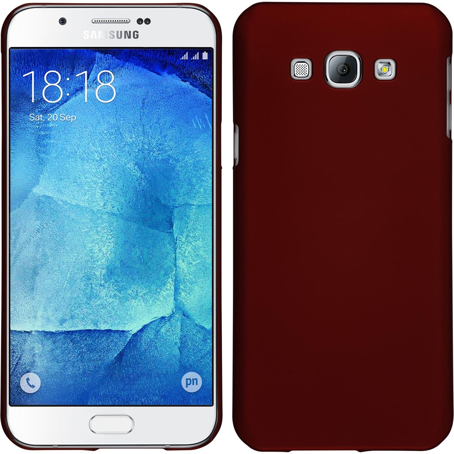 Hardcase für Samsung Galaxy A8 (2015) gummiert rot