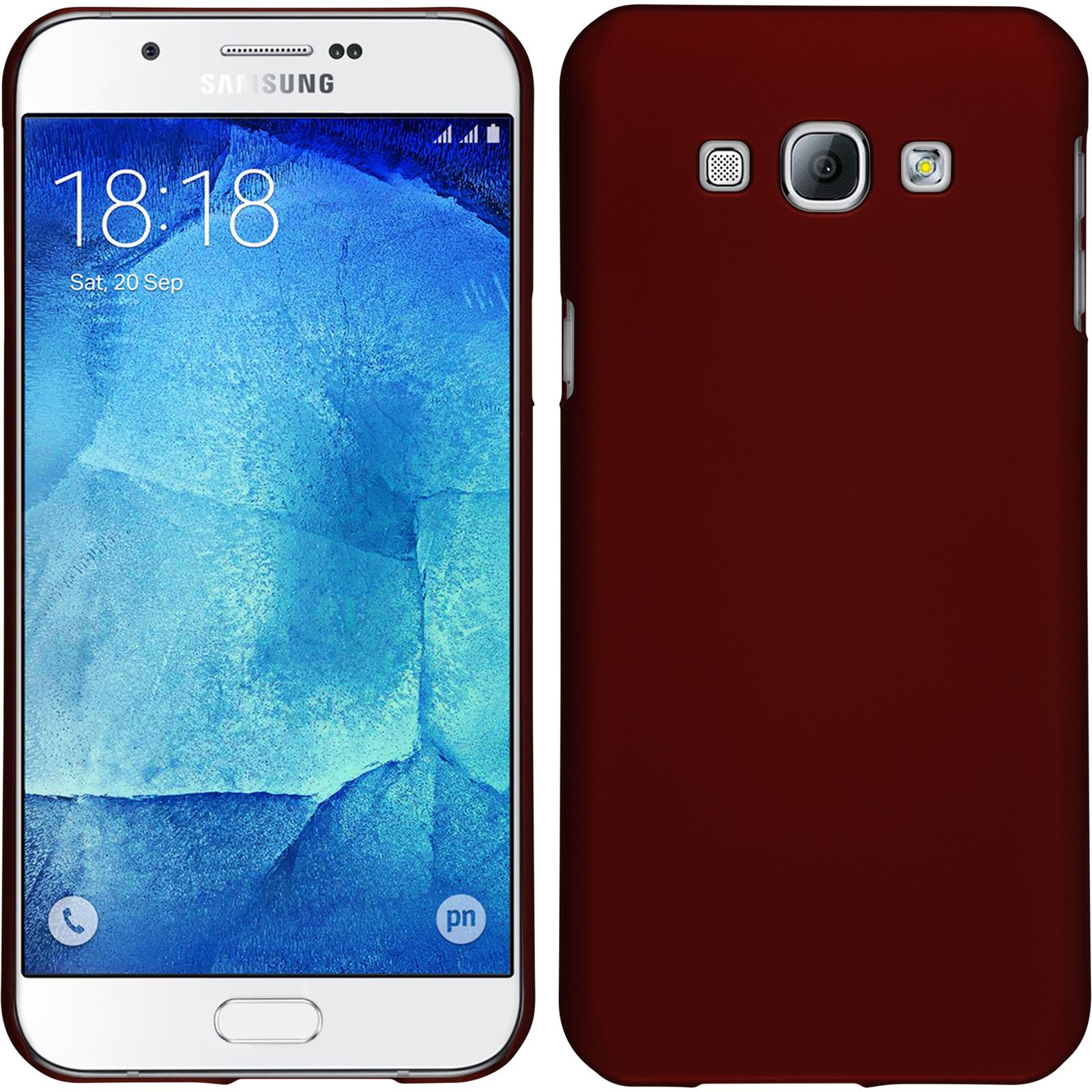 Hardcase für Samsung Galaxy A8 (2015) gummiert rot