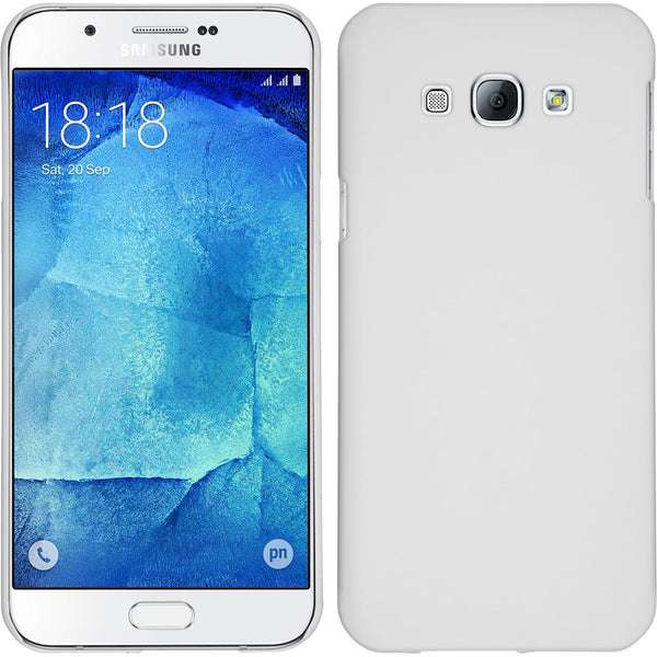 Hardcase für Samsung Galaxy A8 (2015) gummiert weiﬂ