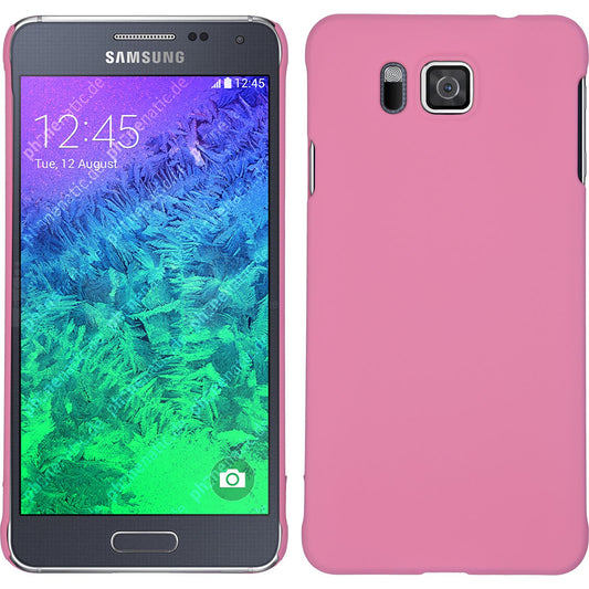 Hardcase für Samsung Galaxy Alpha gummiert rosa