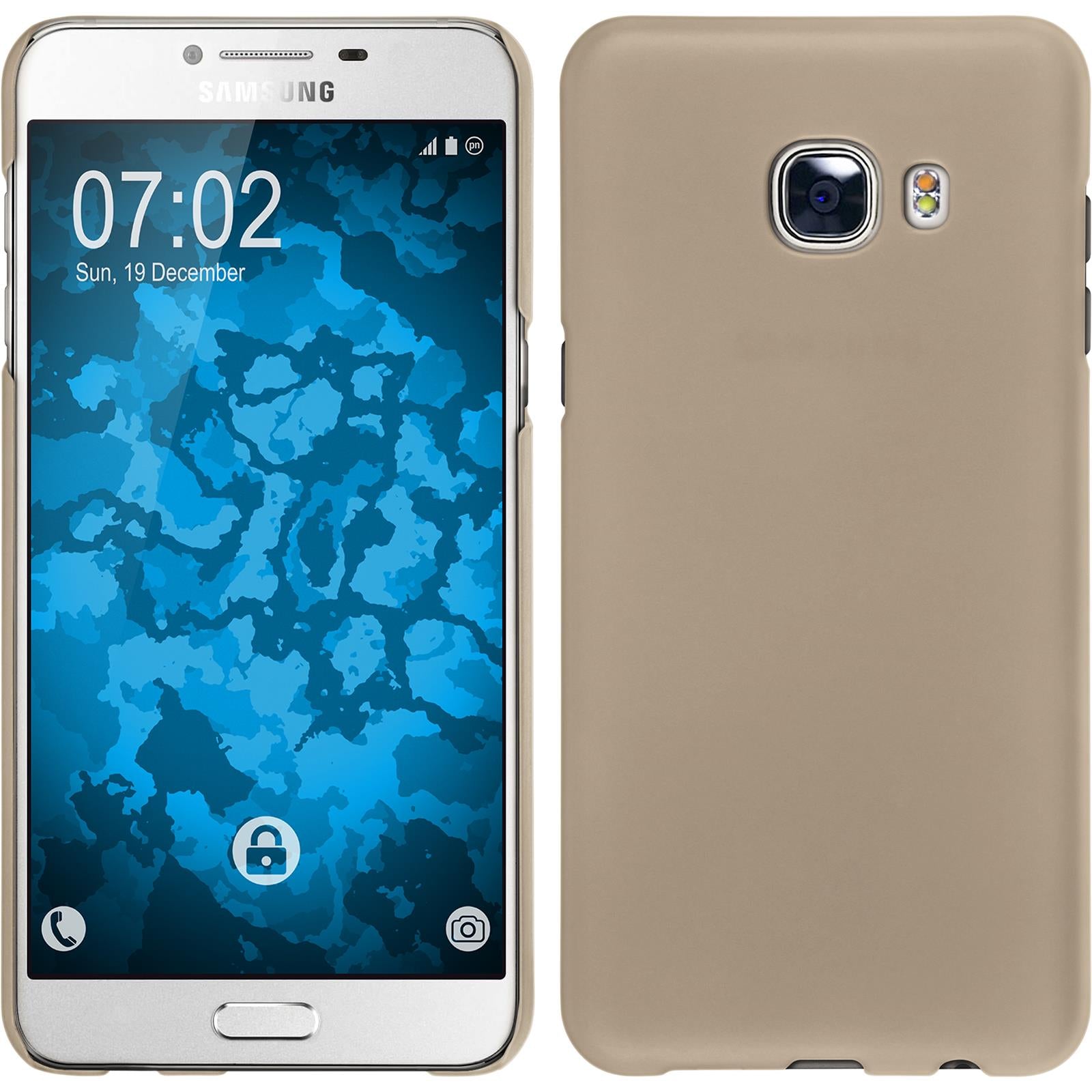 Hardcase für Samsung Galaxy C5 gummiert gold