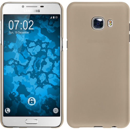 Hardcase für Samsung Galaxy C5 gummiert gold