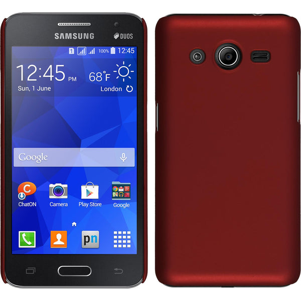 Hardcase für Samsung Galaxy Core 2 gummiert rot