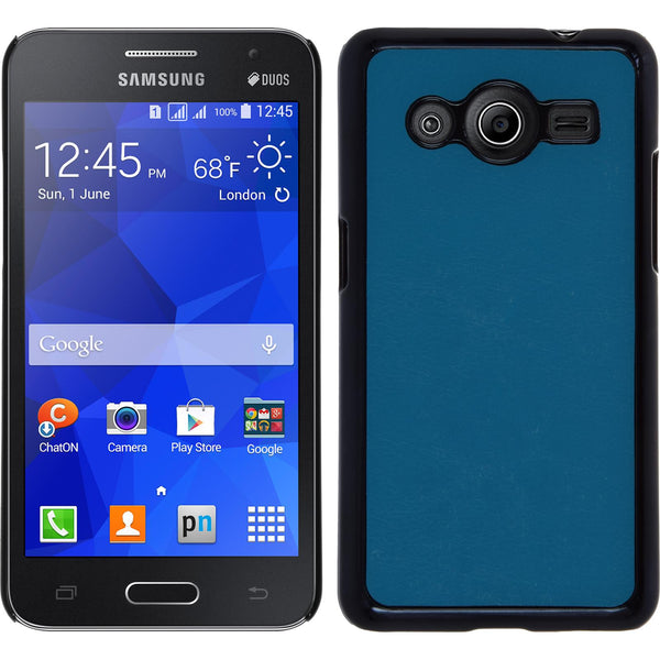 Hardcase für Samsung Galaxy Core 2 Lederoptik blau