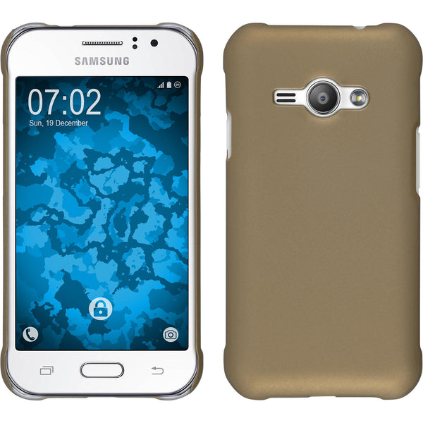 Hardcase für Samsung Galaxy J1 ACE gummiert gold