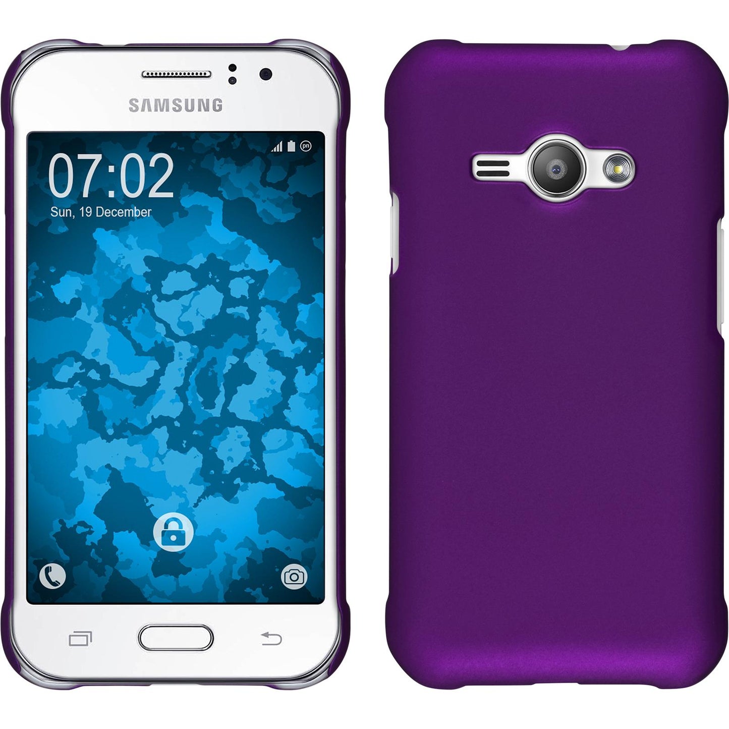 Hardcase für Samsung Galaxy J1 ACE gummiert lila