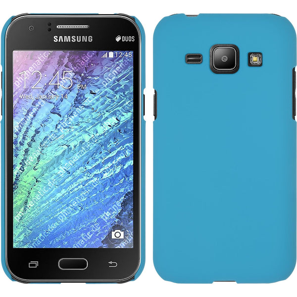 Hardcase für Samsung Galaxy J1 (2015 - J100) gummiert hellbl