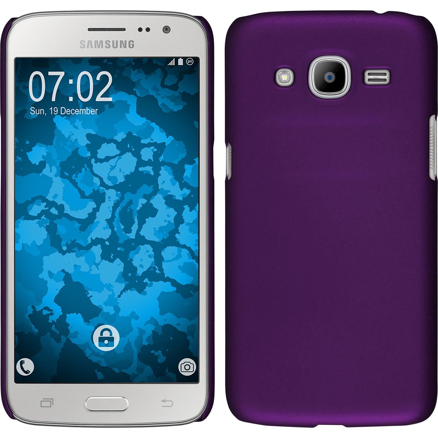 Hardcase für Samsung Galaxy J2 (2016) (J210) gummiert lila