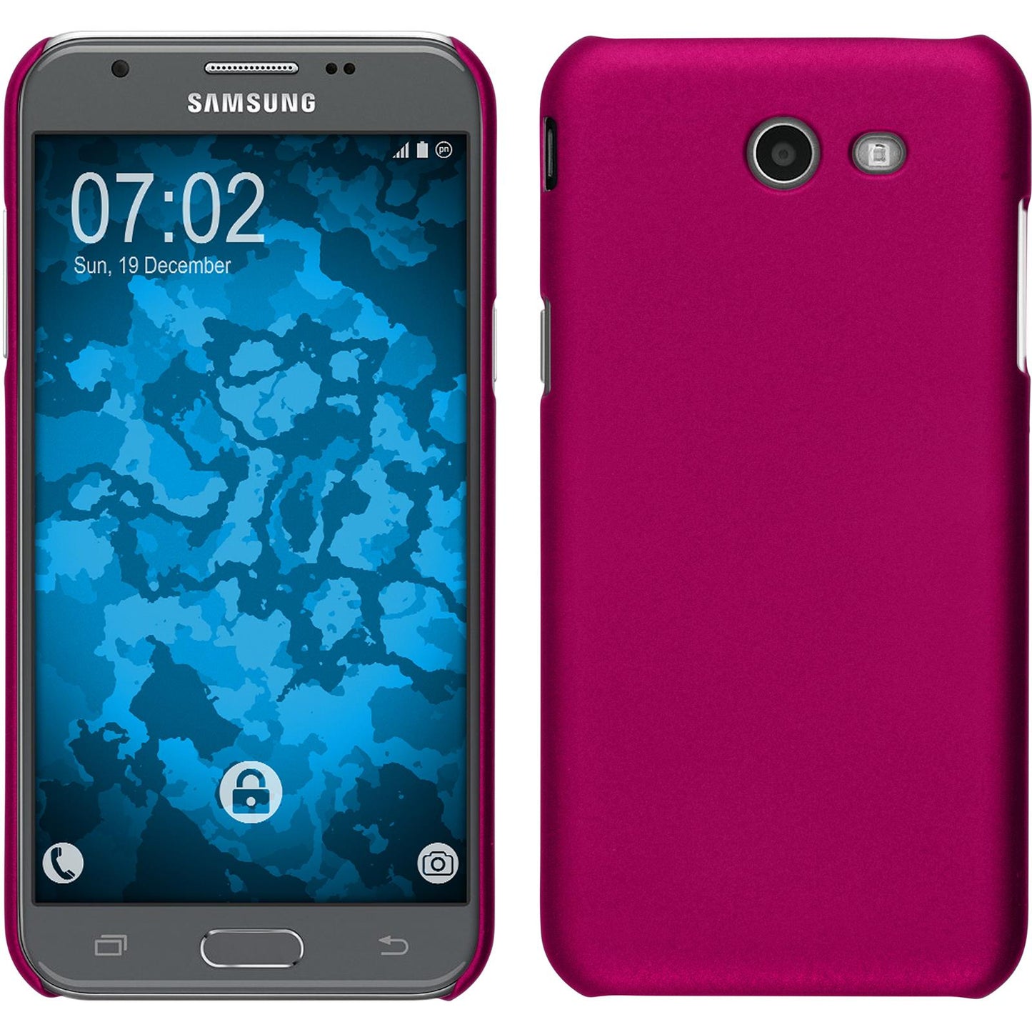 Hardcase für Samsung Galaxy J3 Emerge gummiert pink