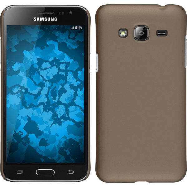 Hardcase für Samsung Galaxy J3 gummiert gold