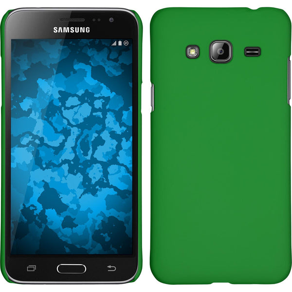 Hardcase für Samsung Galaxy J3 gummiert grün