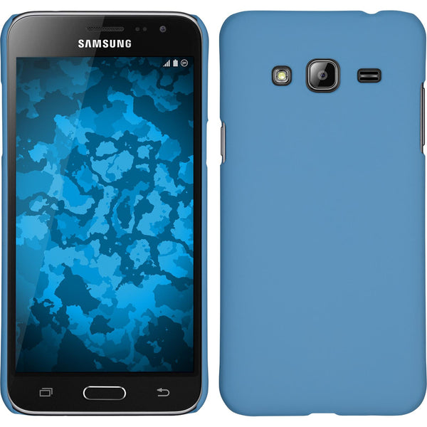 Hardcase für Samsung Galaxy J3 gummiert hellblau