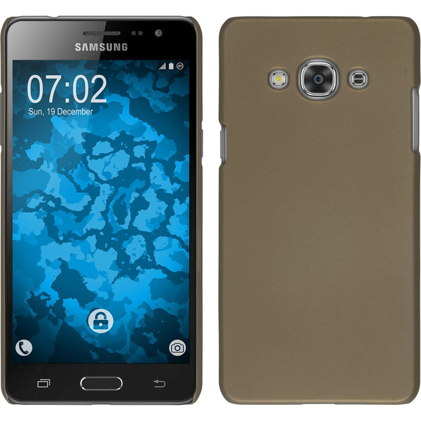 Hardcase für Samsung Galaxy J3 Pro gummiert gold