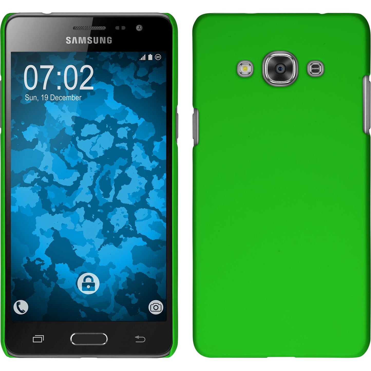 Hardcase für Samsung Galaxy J3 Pro gummiert grün