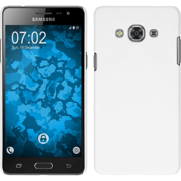 Hardcase für Samsung Galaxy J3 Pro gummiert weiﬂ