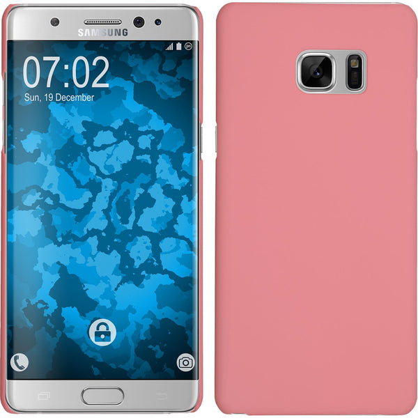 Hardcase für Samsung Galaxy Note FE gummiert rosa