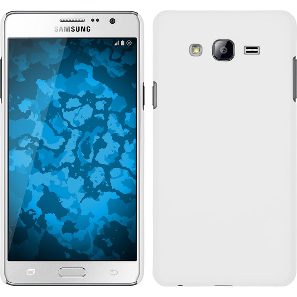 Hardcase für Samsung Galaxy On7 gummiert weiﬂ