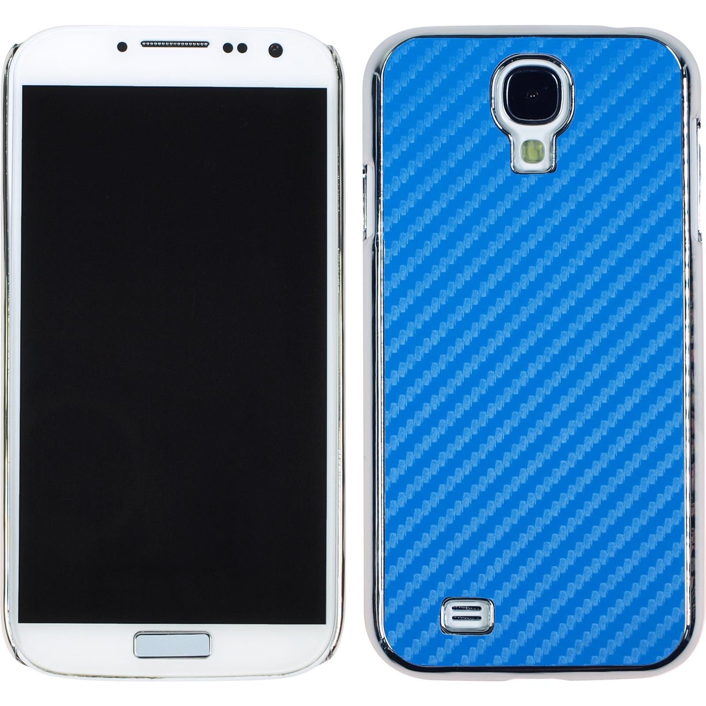 Hardcase für Samsung Galaxy S4 Carbonoptik blau