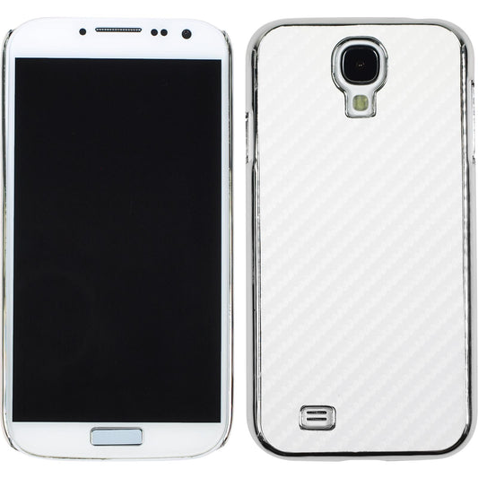 Hardcase für Samsung Galaxy S4 Carbonoptik weiß