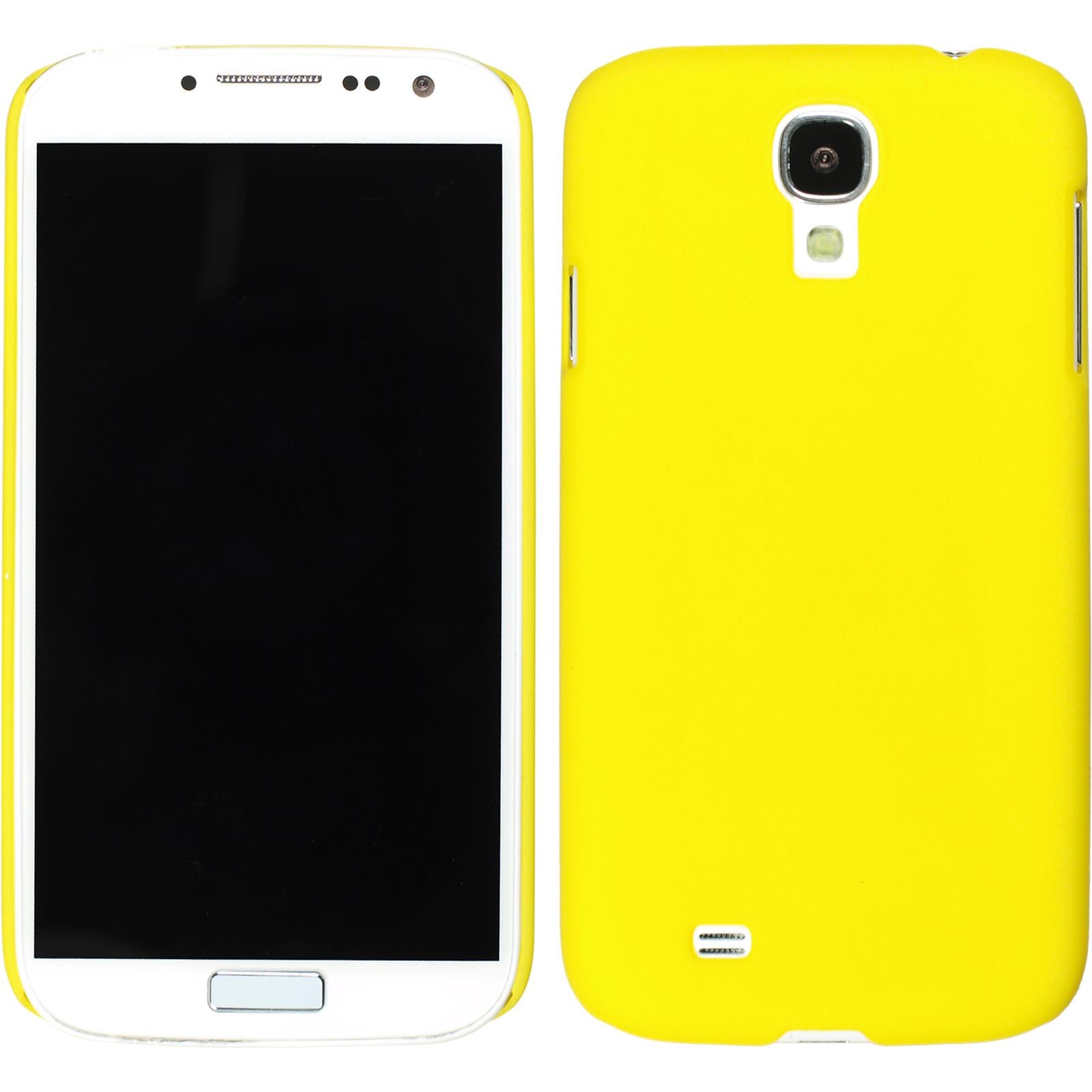 Hardcase für Samsung Galaxy S4 gummiert gelb