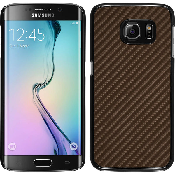 Hardcase für Samsung Galaxy S6 Edge Carbonoptik bronze