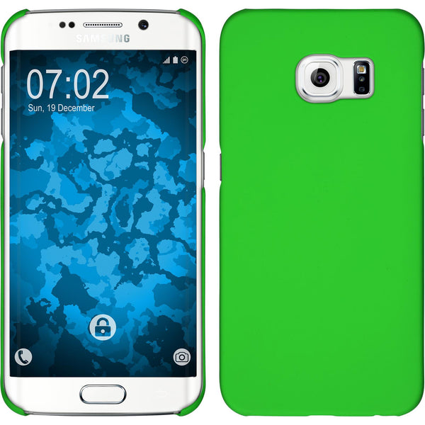 Hardcase für Samsung Galaxy S6 Edge gummiert grün