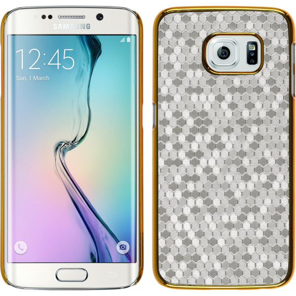 Hardcase für Samsung Galaxy S6 Edge Hexagon silber