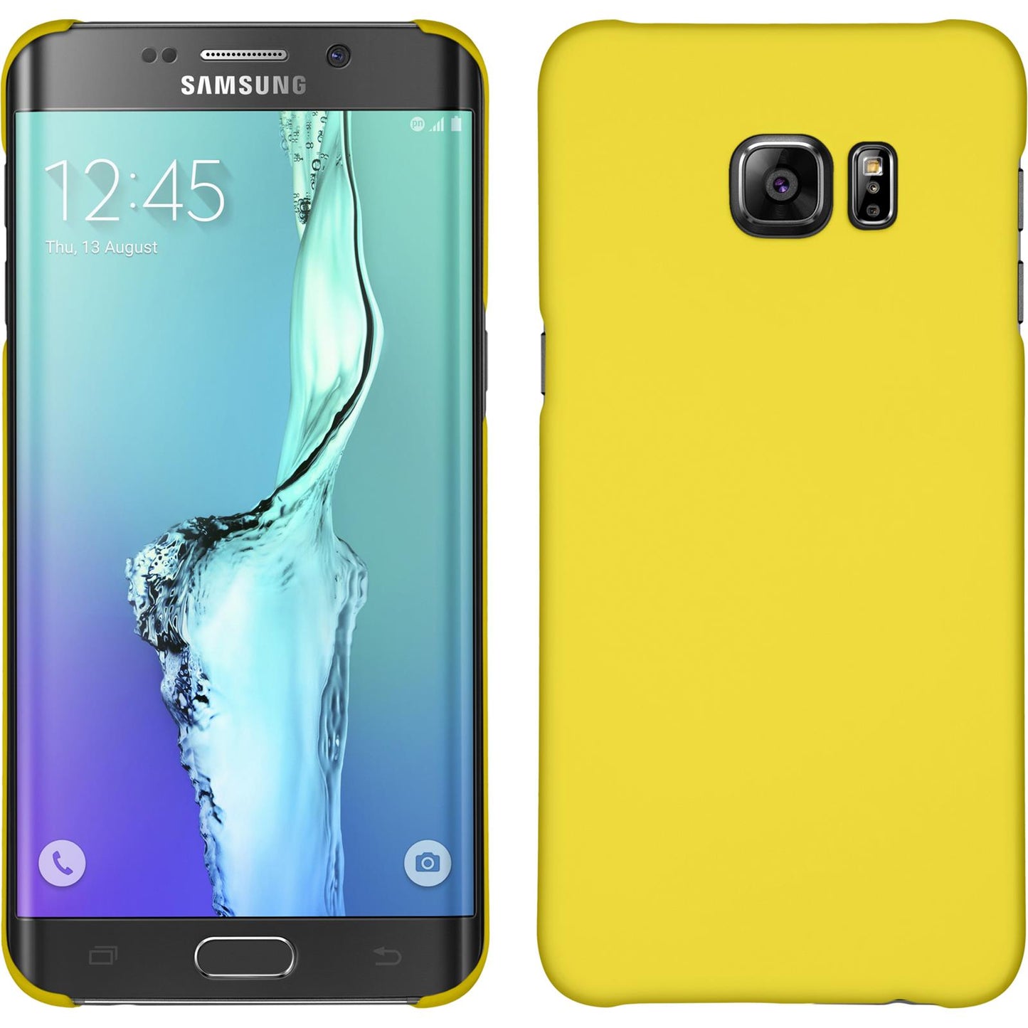 Hardcase für Samsung Galaxy S6 Edge Plus gummiert gelb