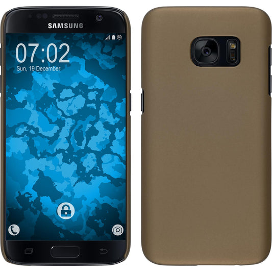 Hardcase für Samsung Galaxy S7 gummiert gold