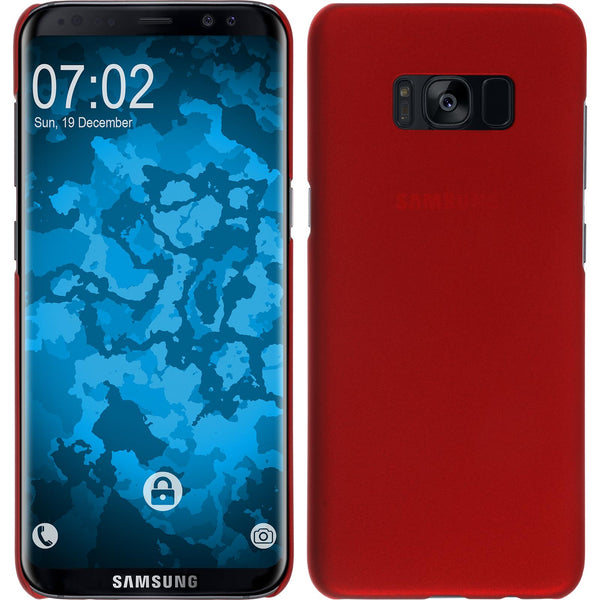 Hardcase für Samsung Galaxy S8 gummiert rot