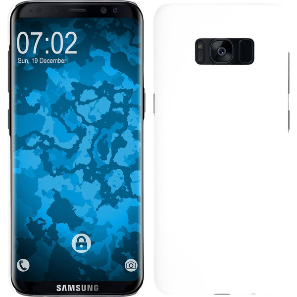 Hardcase für Samsung Galaxy S8 gummiert weiﬂ