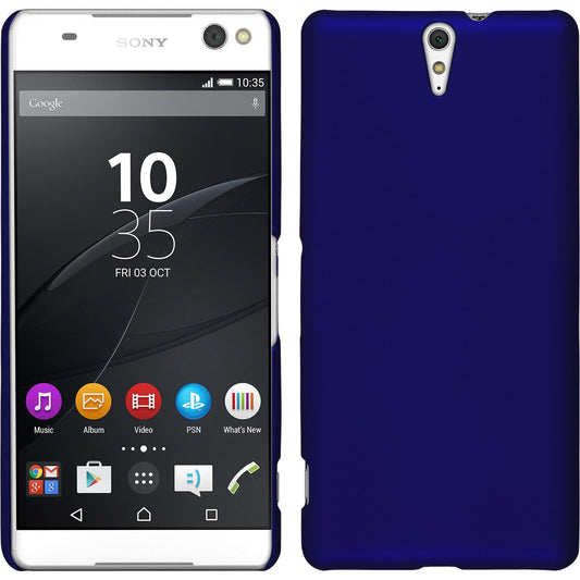 Hardcase für Sony Xperia C5 Ultra gummiert blau