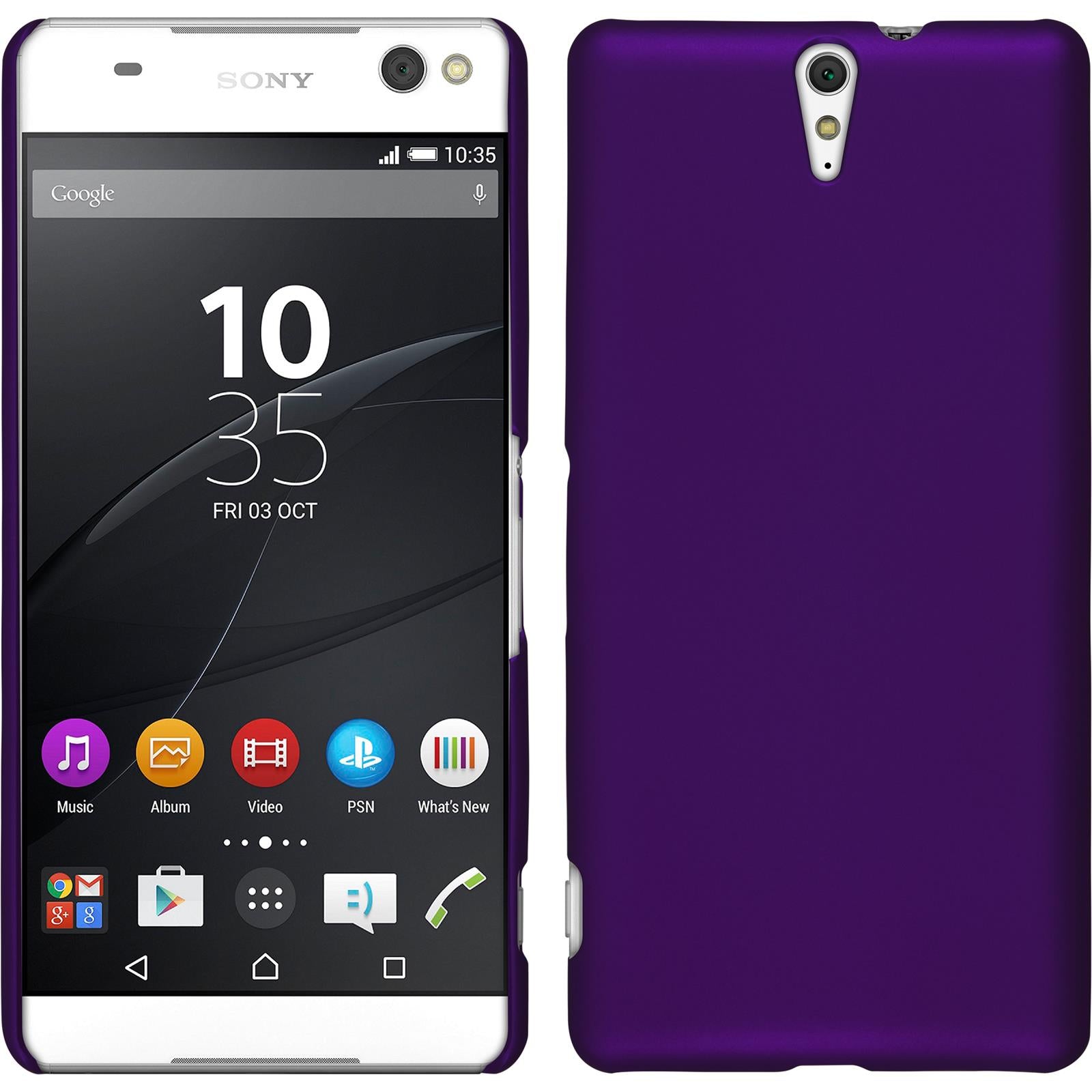 Hardcase für Sony Xperia C5 Ultra gummiert lila