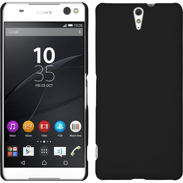 Hardcase für Sony Xperia C5 Ultra gummiert schwarz