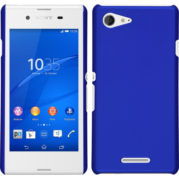 Hardcase für Sony Xperia E3 gummiert blau