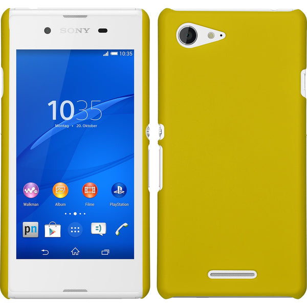 Hardcase für Sony Xperia E3 gummiert gelb