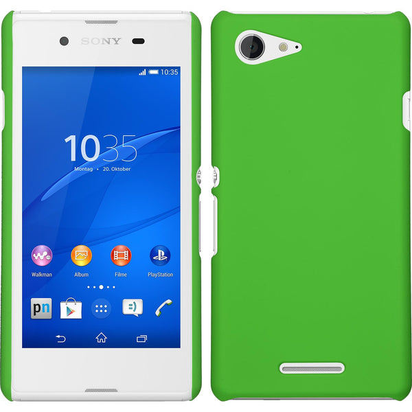 Hardcase für Sony Xperia E3 gummiert grün