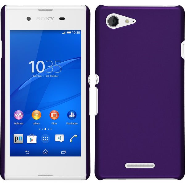 Hardcase für Sony Xperia E3 gummiert lila