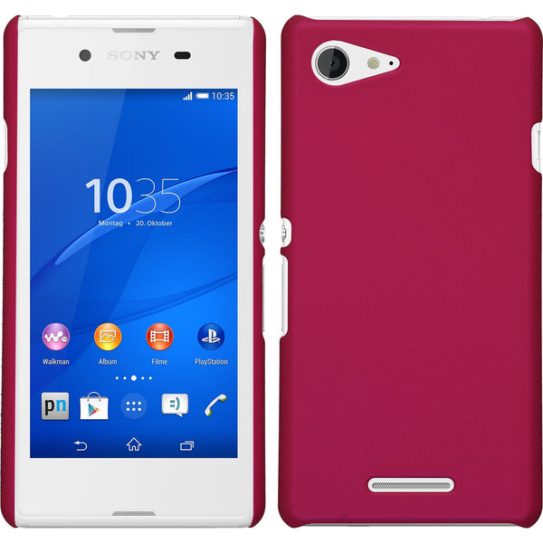 Hardcase für Sony Xperia E3 gummiert pink