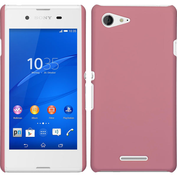 Hardcase für Sony Xperia E3 gummiert rosa