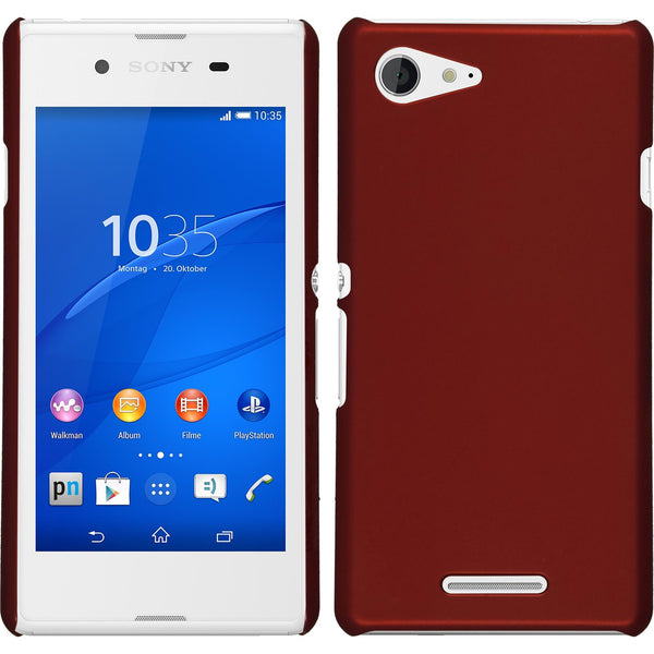 Hardcase für Sony Xperia E3 gummiert rot