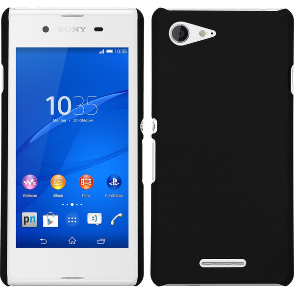 Hardcase für Sony Xperia E3 gummiert schwarz