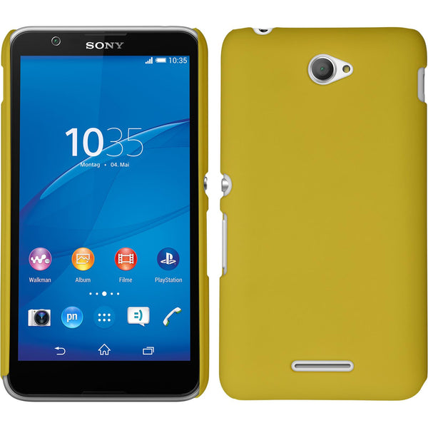 Hardcase für Sony Xperia E4 gummiert gelb