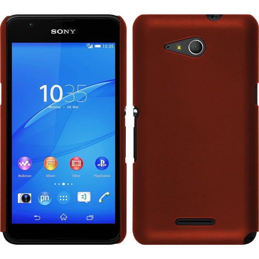 Hardcase für Sony Xperia E4g gummiert rot
