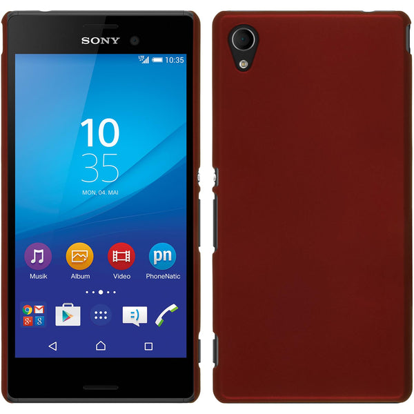 Hardcase für Sony Xperia M4 Aqua gummiert rot