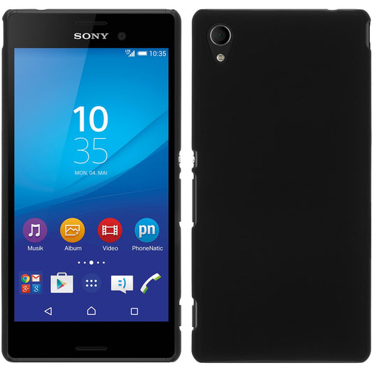 Hardcase für Sony Xperia M4 Aqua gummiert schwarz