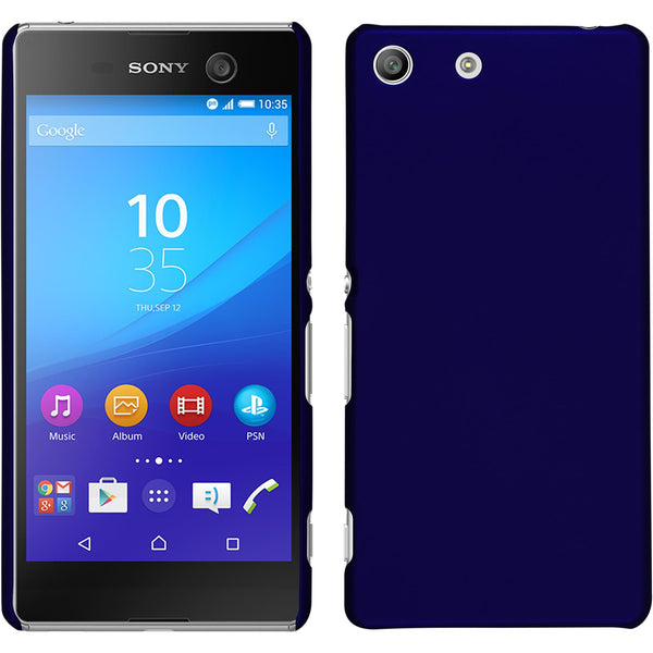 Hardcase für Sony Xperia M5 gummiert blau
