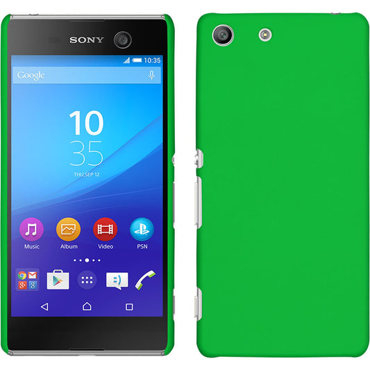 Hardcase für Sony Xperia M5 gummiert grün