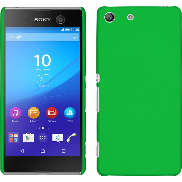 Hardcase für Sony Xperia M5 gummiert grün